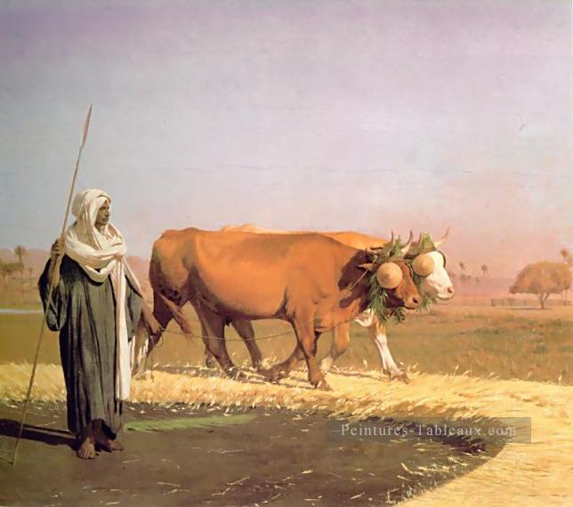 Tronquer le grain en Egypte Orientalisme grec arabe Jean Léon Gérôme Peintures à l'huile